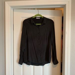 Everlane Black Silk Blouse